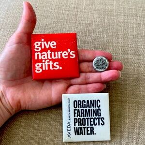 3 Vintage AVEDA pure-fessional pins🌎🍃💦